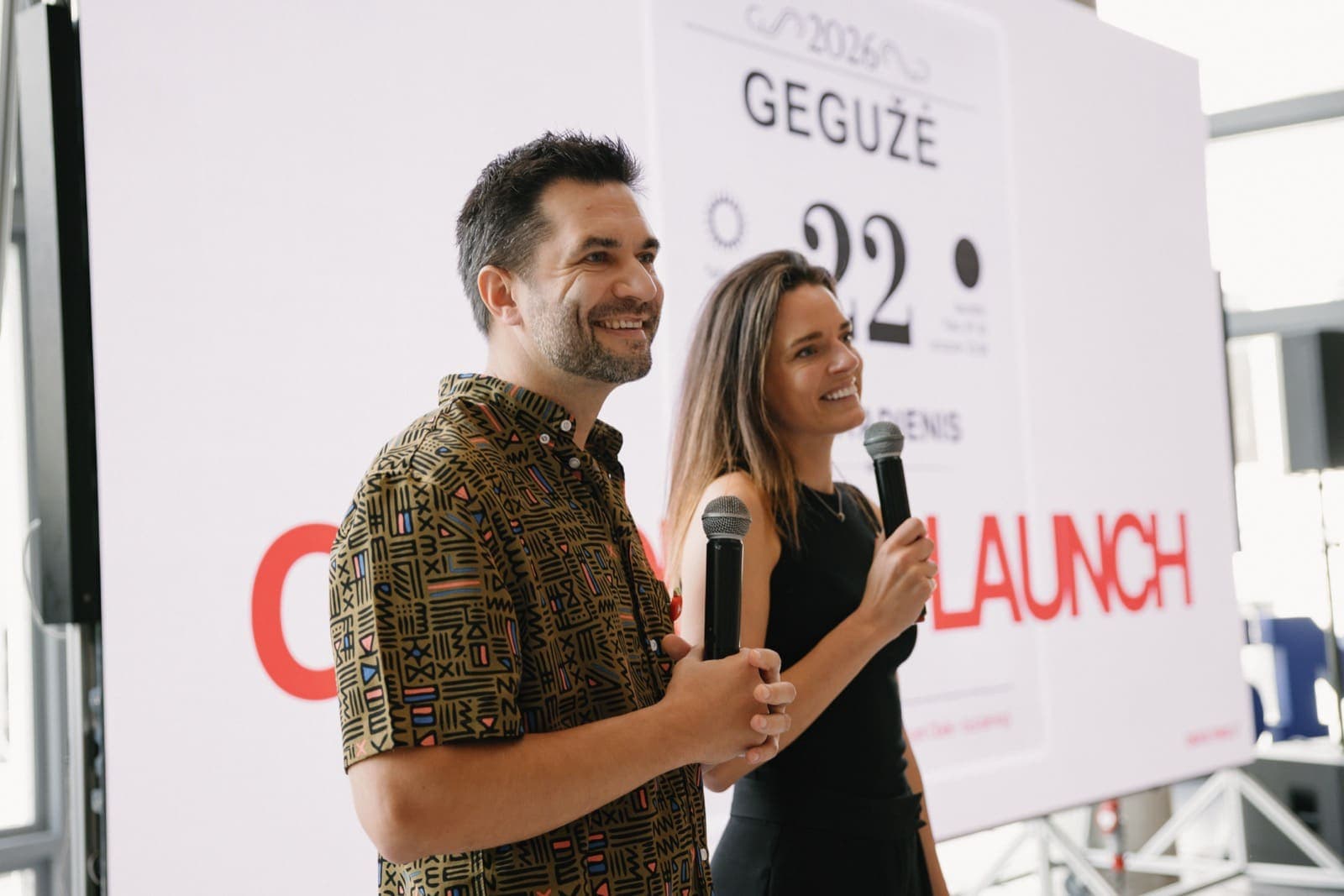 Gytė ir Andrius pristato Obuolyną scenoje 2026 m. gegužės 22 d.